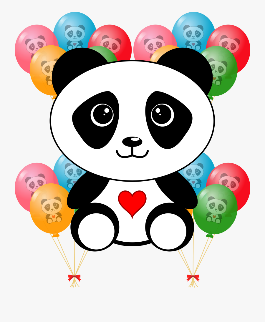 Toy,food,balloon - Oso Panda Para Colorear, Transparent Clipart