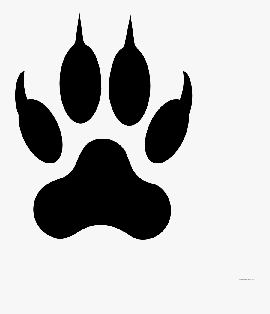 Footprint Animal Free Black - Clipart Jaguar Paw, Transparent Clipart