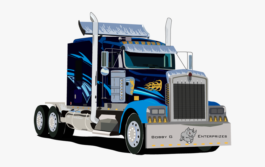 28 Collection Of Semi Truck Clipart Png - Drawing Of Semi Truck, Transparent Clipart