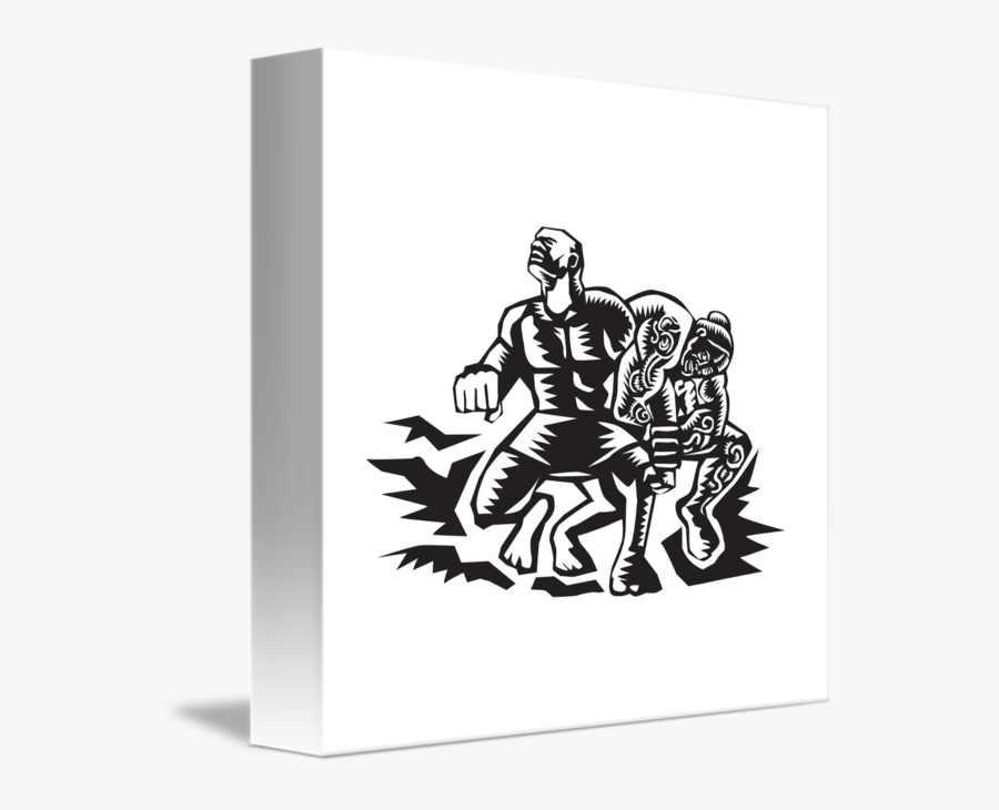 Clip Art God Of Earthquake - Woodcut, Transparent Clipart