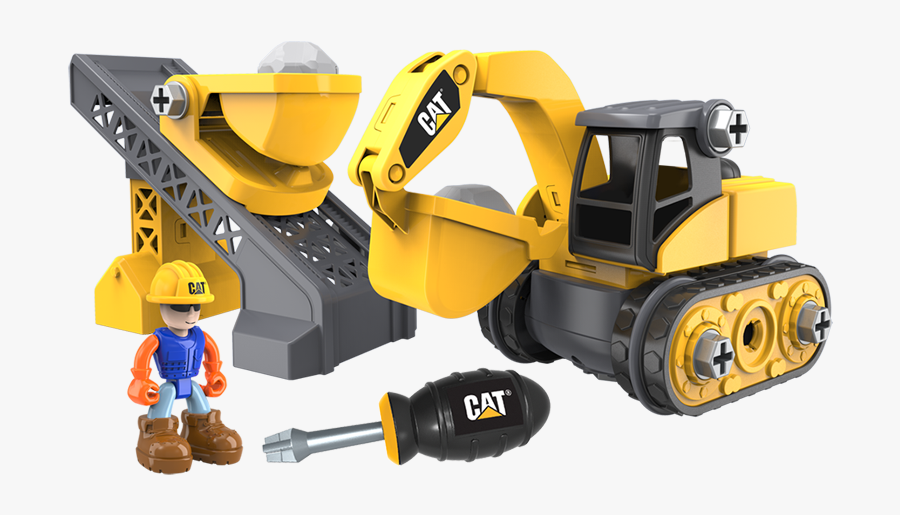 Machine Maker™ Junior Operator-work Site - Cat, Transparent Clipart