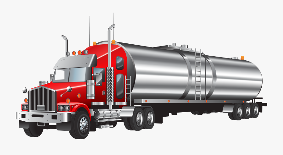 Transparent Dump Truck Clip Art - Oil Tanker Truck Png, Transparent Clipart