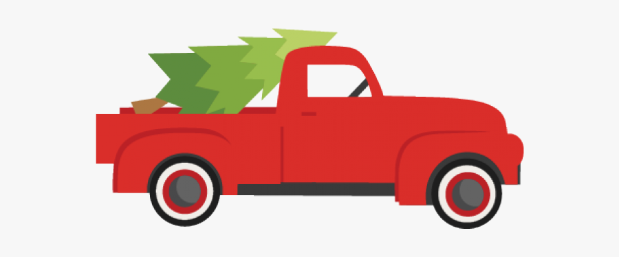 Clip Art Truck With Christmas Tree, Transparent Clipart