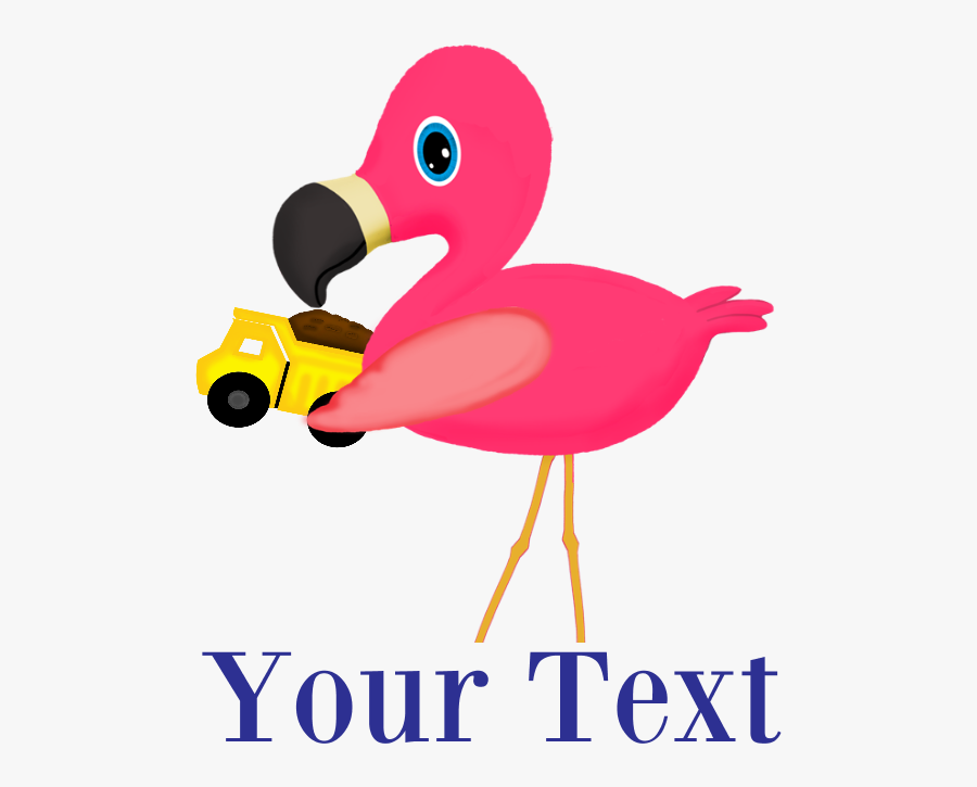 Personalizable Flamingo Dump Truck Neck Tie - Flamingo Singing, Transparent Clipart