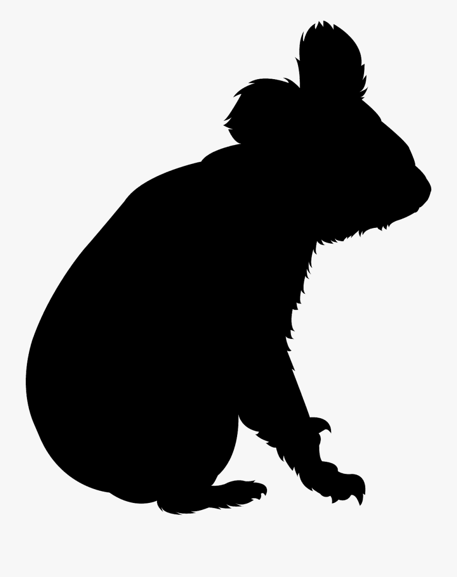 Green Koala Silhouette, Transparent Clipart