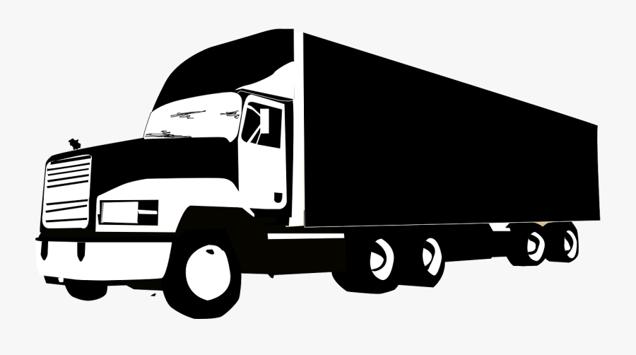 Dump Truck Shop Of - Black And White Truck, Transparent Clipart