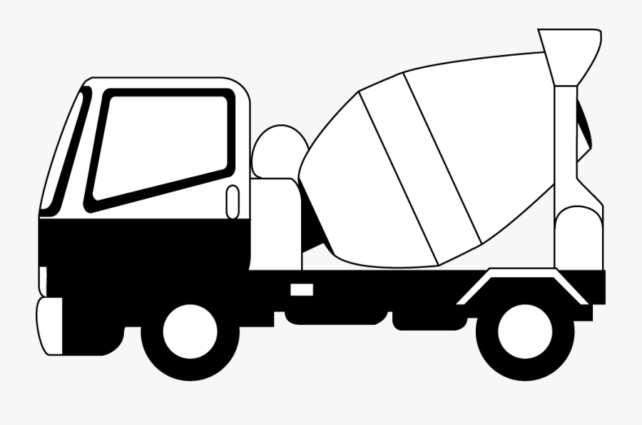 Transparent Semi Truck Png - Concrete Mixer Truck Clip Art, Transparent Clipart