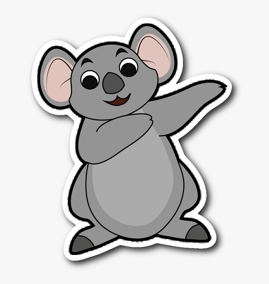 Koala Bear Sticker For Car Bumper, Dabbing Animal Lover - Cartoon, Transparent Clipart