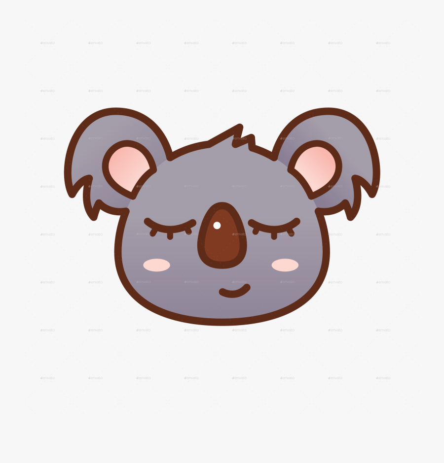 Cute Emoticon By Yellowline Clip Free - Love Cute Koala, Transparent Clipart