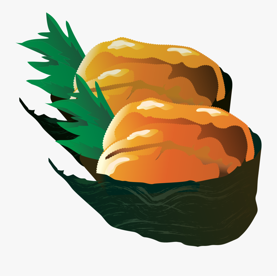 Sea Urchin Sushi Clip Arts - Uni Sushi Clipart, Transparent Clipart