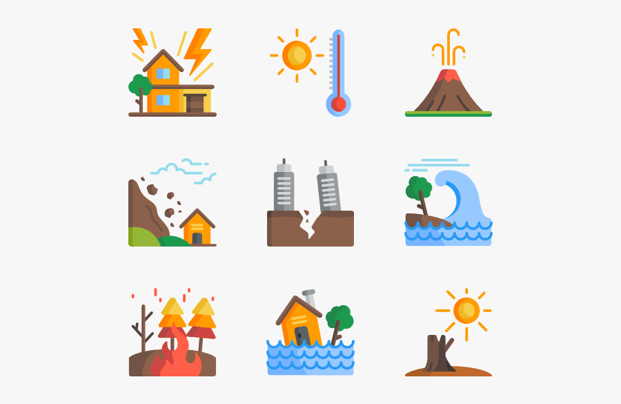 Natural Disaster Icons Free - Natural Disaster Clipart, Transparent Clipart