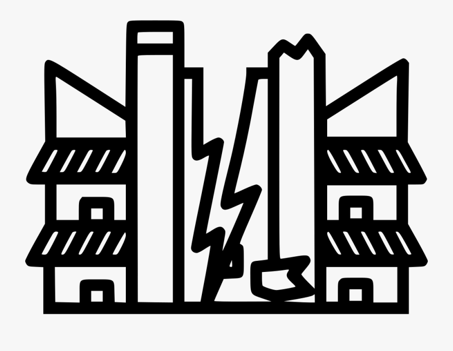 Png Freeuse Download House Home Building Shock - Building On Fire Svg, Transparent Clipart