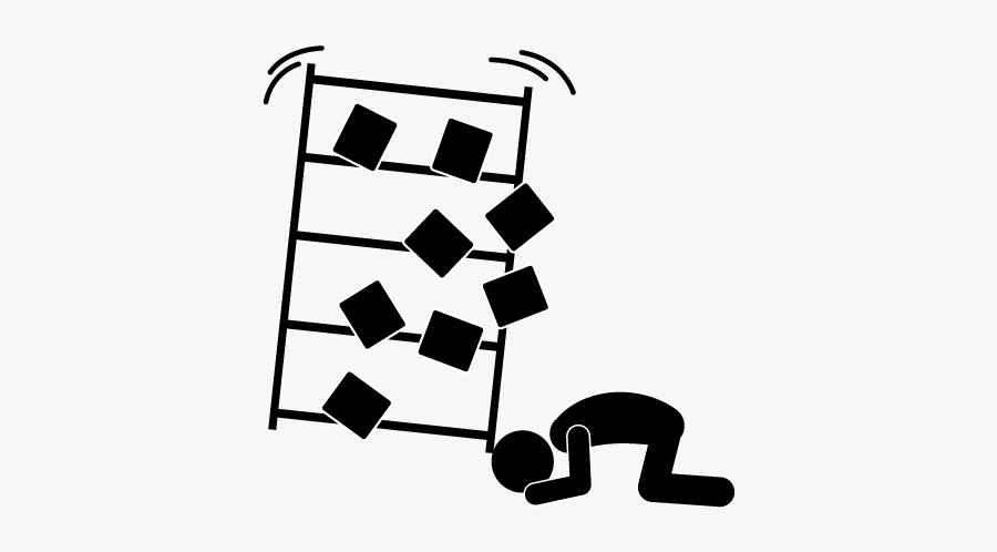 Bookshelves Earthquake Clipart Png, Transparent Clipart