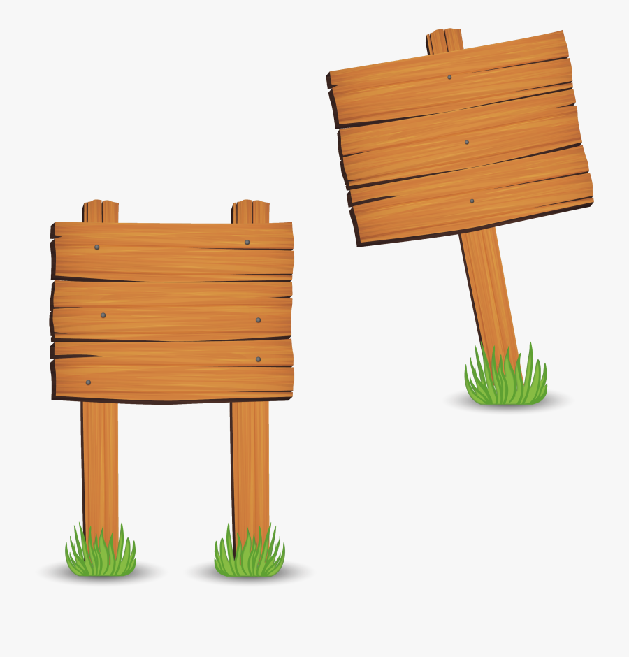 Wooden Sign Signpost Png Download - Transparent Background Wooden Sign, Transparent Clipart
