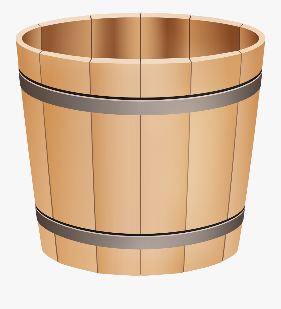 Wooden Bucket Png Clip Art, Transparent Clipart