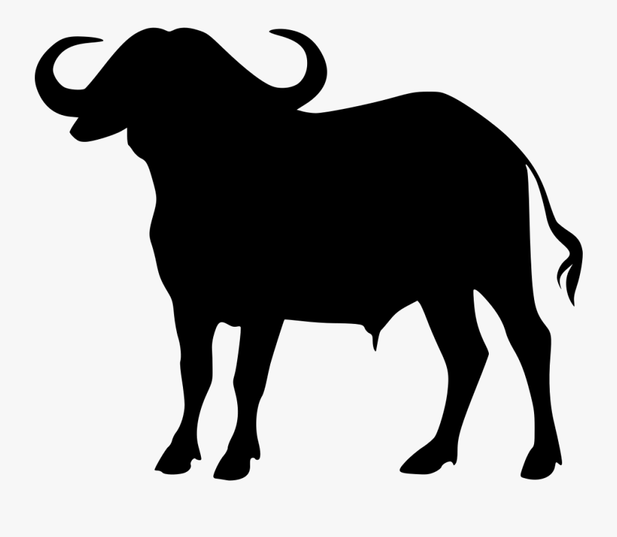 Cape Buffalo Transparent Png - Cape Buffalo Silhouette Vector, Transparent Clipart