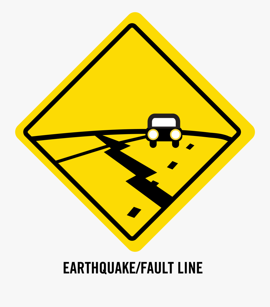 Earthquake-fault Line Final P - Earthquake Fault Line Sign, Transparent Clipart