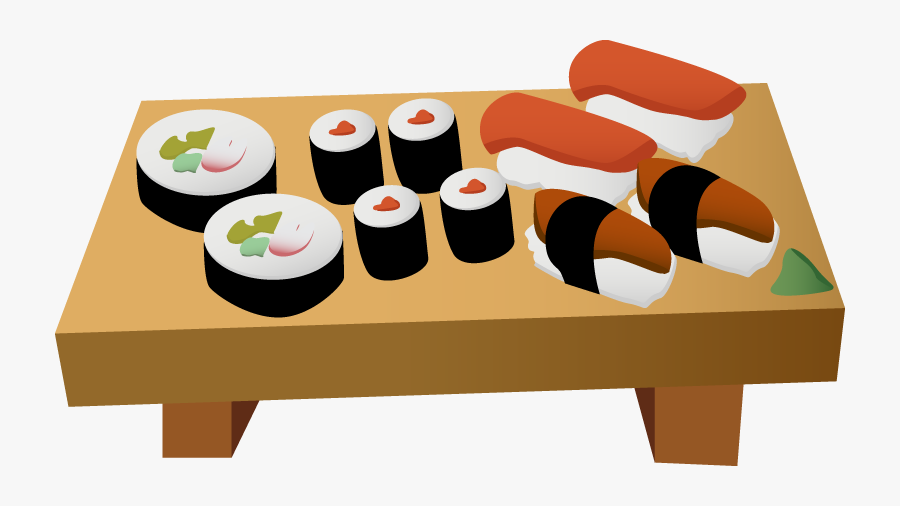 Collection Of Free Transparent - Sushi On A Plate Drawing, Transparent Clipart