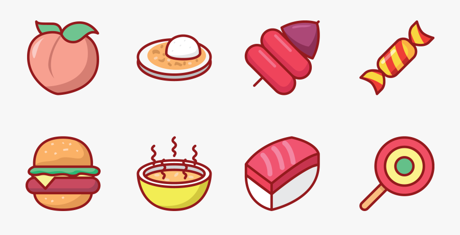 Fast Food Hamburger Dim Sum Sushi Chicken Sandwich - Fast Food Text Vector, Transparent Clipart