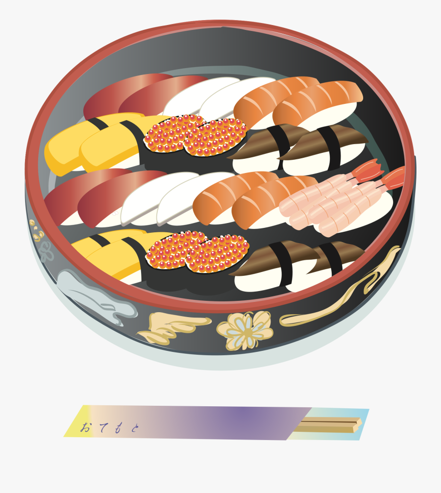 Clipart - Sushi Tray Clipart, Transparent Clipart