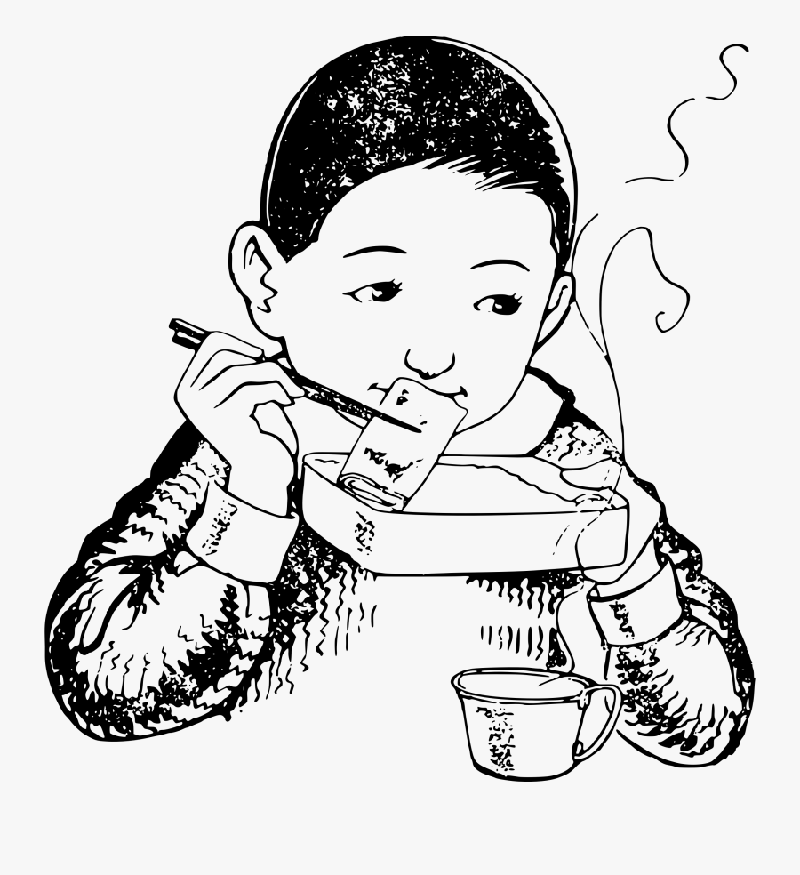 Eating Sushi Clipart Black And White , Png Download - Use Chopstick Clipart Black And White, Transparent Clipart