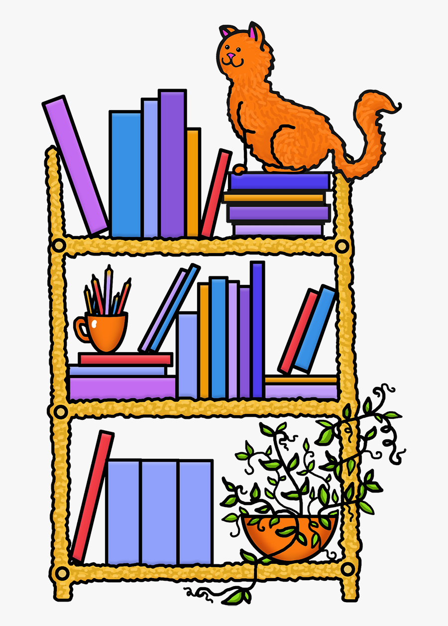 Book Shelf Color Png Hatfield Public Library Jpg Black - Book On Shelf Cartoon Clipart, Transparent Clipart