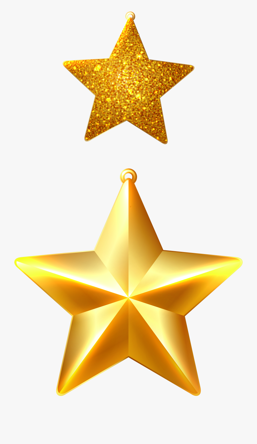 Christmas Stars Ornaments Png Clipart Image - Christmas Decorations Clipart Star, Transparent Clipart