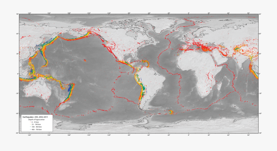 Map Of Earthquake Distribution Science 10, Transparent Clipart