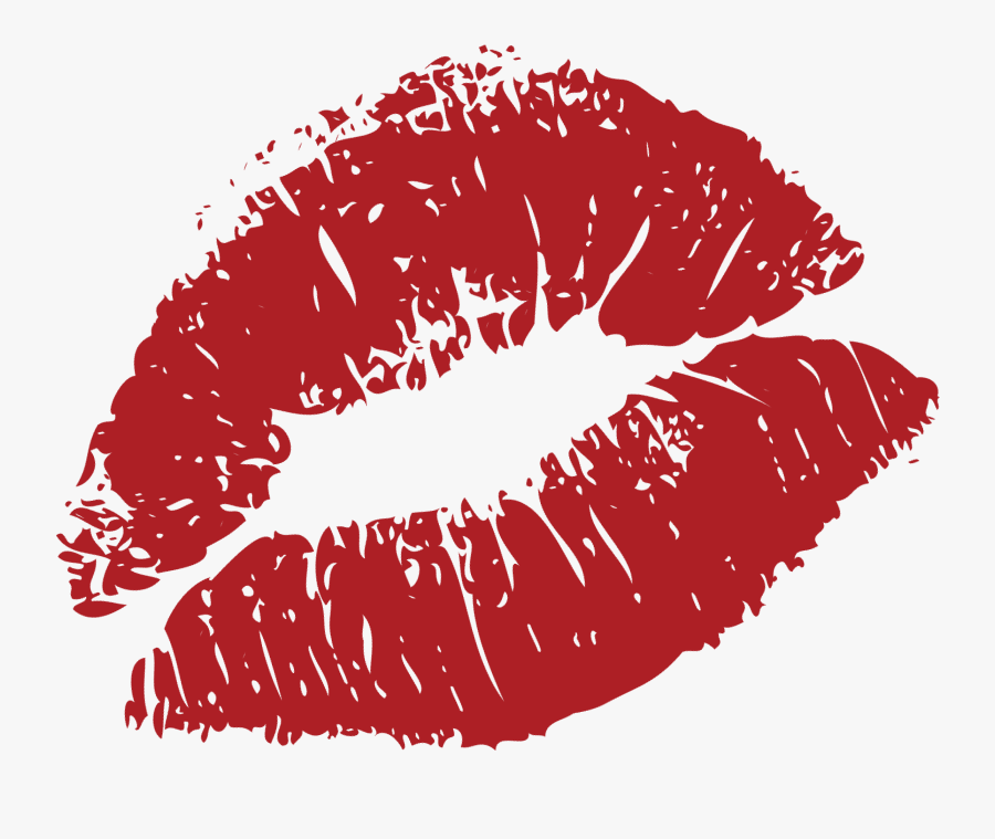 Fun And Decorative Red Lips Graphic Embellishments - Lips Graphic, Transparent Clipart