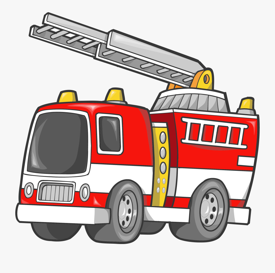 Clip Art Car Engine Firefighter Clip - Fire Truck Clip Art, Transparent Clipart
