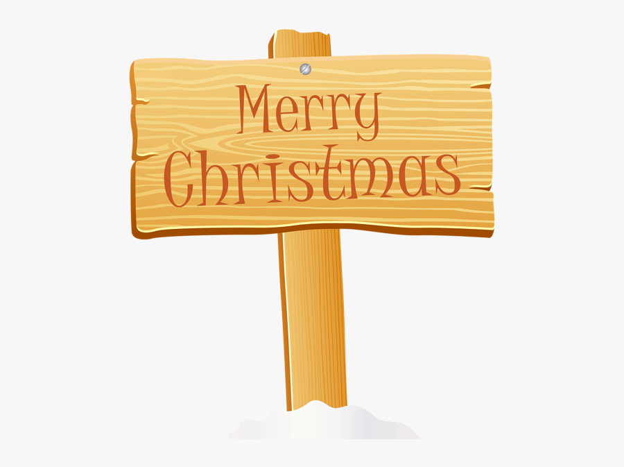 Merry Wooden Sign Png - Merry Christmas Sign Png, Transparent Clipart