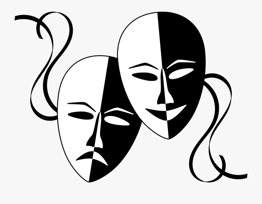 Theatre Masks - Teatro Blanco Y Negro, Transparent Clipart