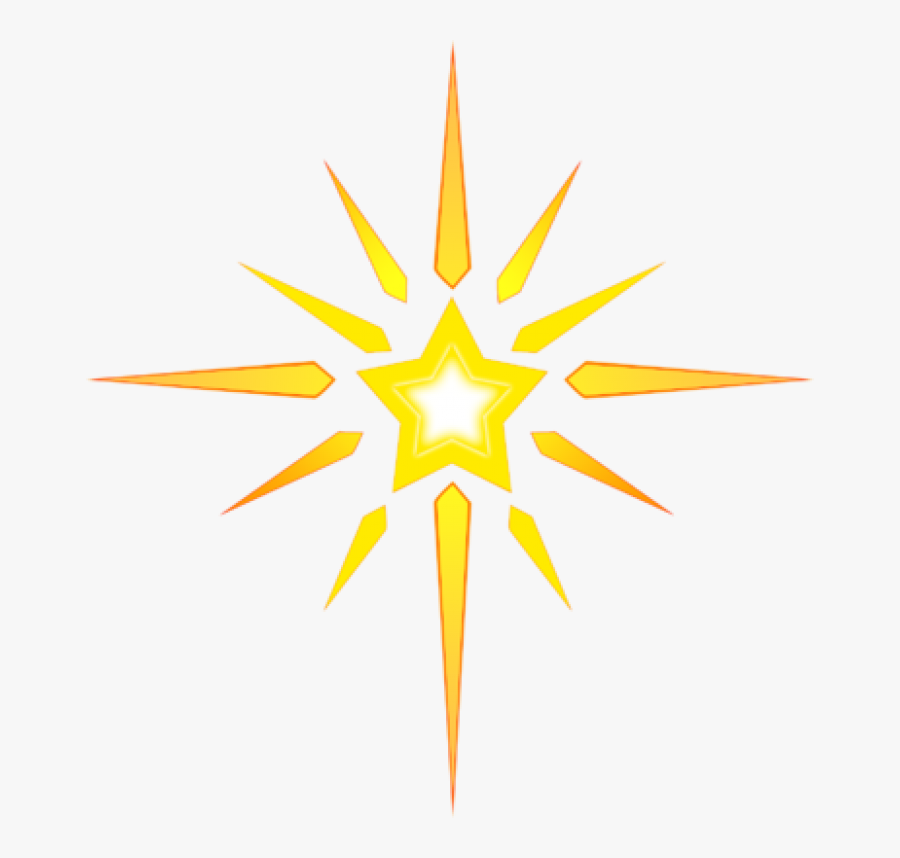 Transparent Nativity Star Png - Bethlehem Star Clip Art, Transparent Clipart