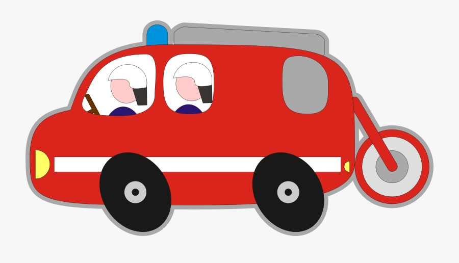 Png Black And White Clipart Firetruck - Fire Engine, Transparent Clipart