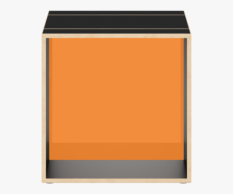 Black Cube With Glossy Transparent Acrylic Glass Amber - Wood, Transparent Clipart