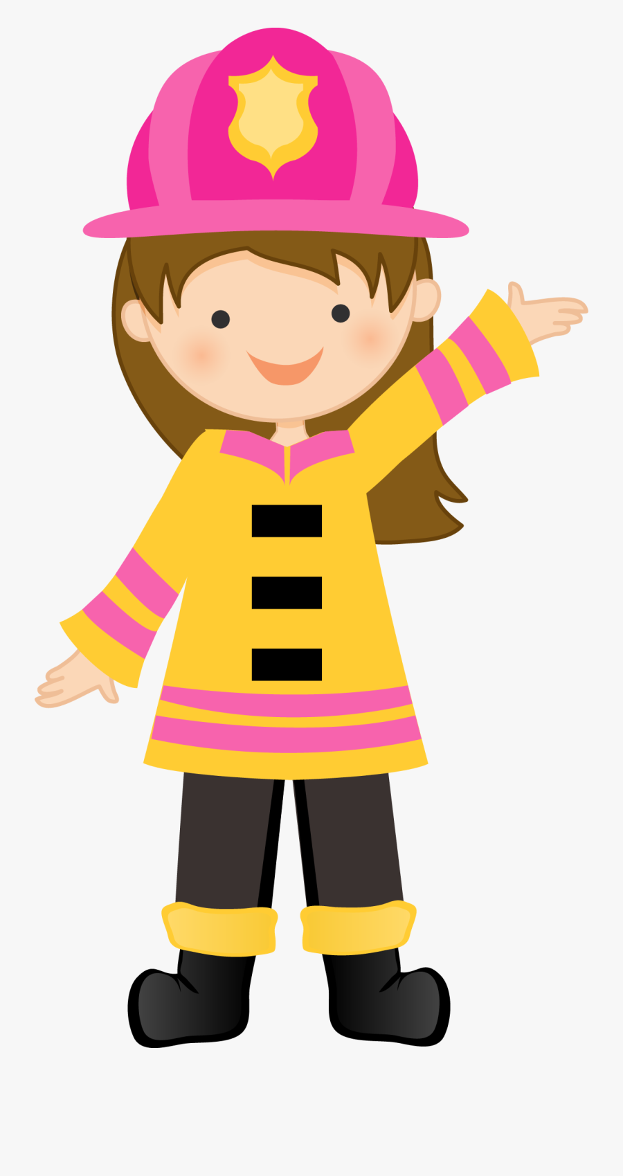Photo By - Firefighter Girl Clipart, Transparent Clipart