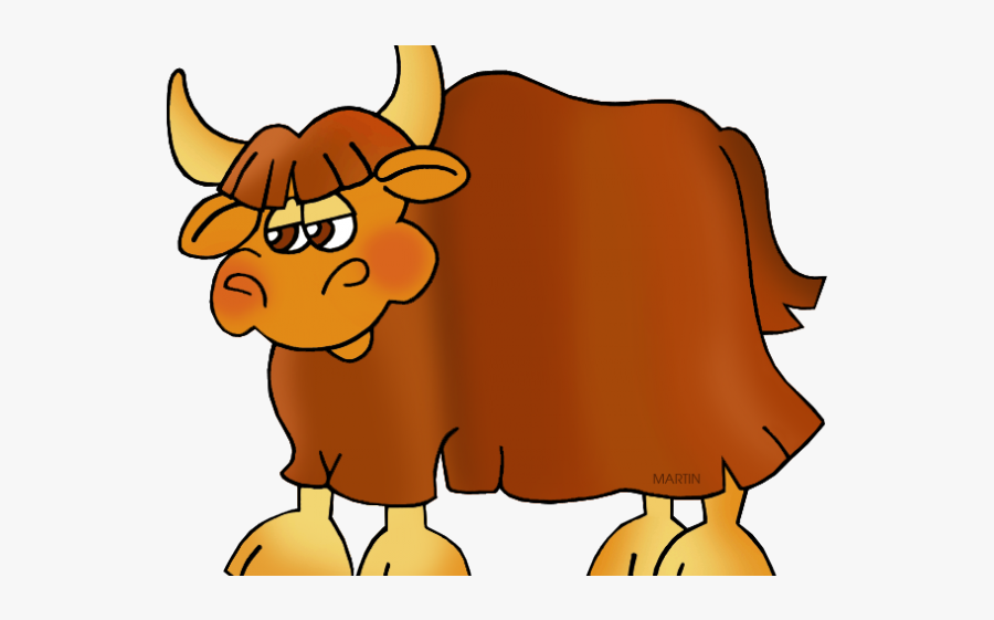 Buffalo Clipart Female - Transparent Background Yak Clipart Png, Transparent Clipart