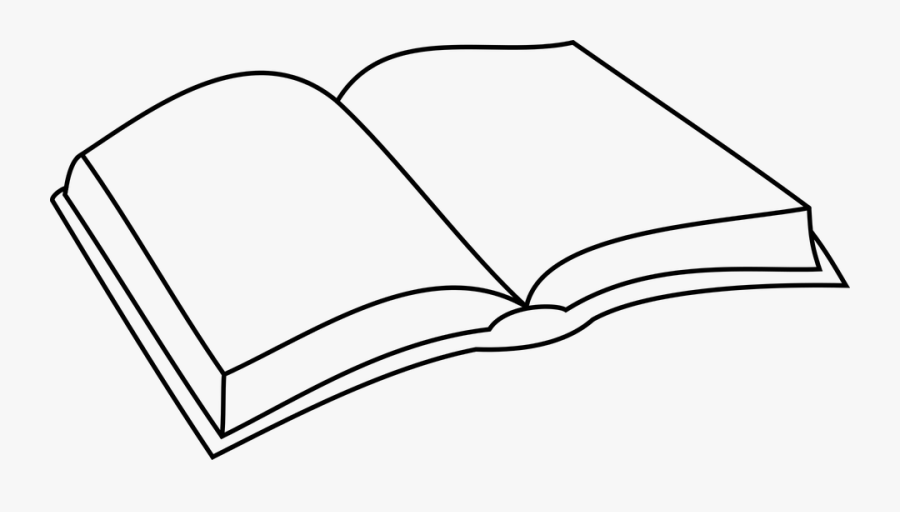 Transparent Reading Book Clipart - Open Book Simple Drawing, Transparent Clipart