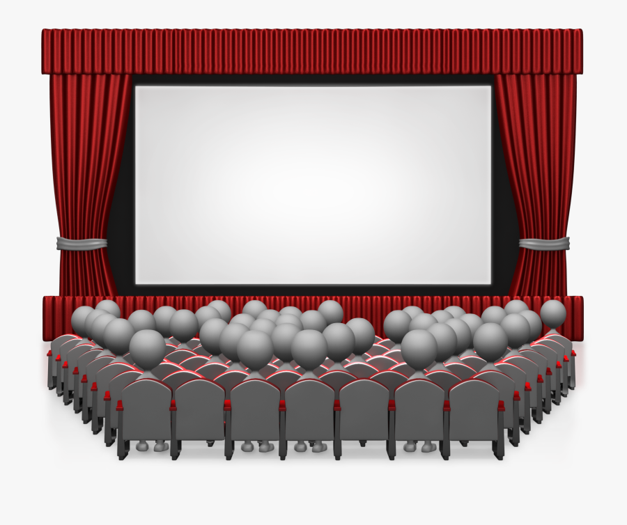Movie Theater With People 1600 Clr - Clipart Png Png Cinematic, Transparent Clipart