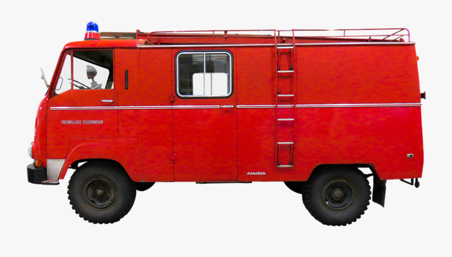 Kreslene Hasičské Auto, Transparent Clipart