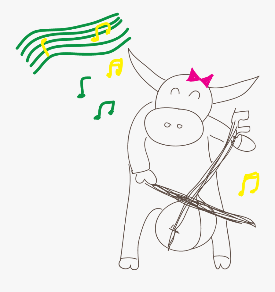 Playing A Fiddle To A Water Buffalo - Cartoon, Transparent Clipart