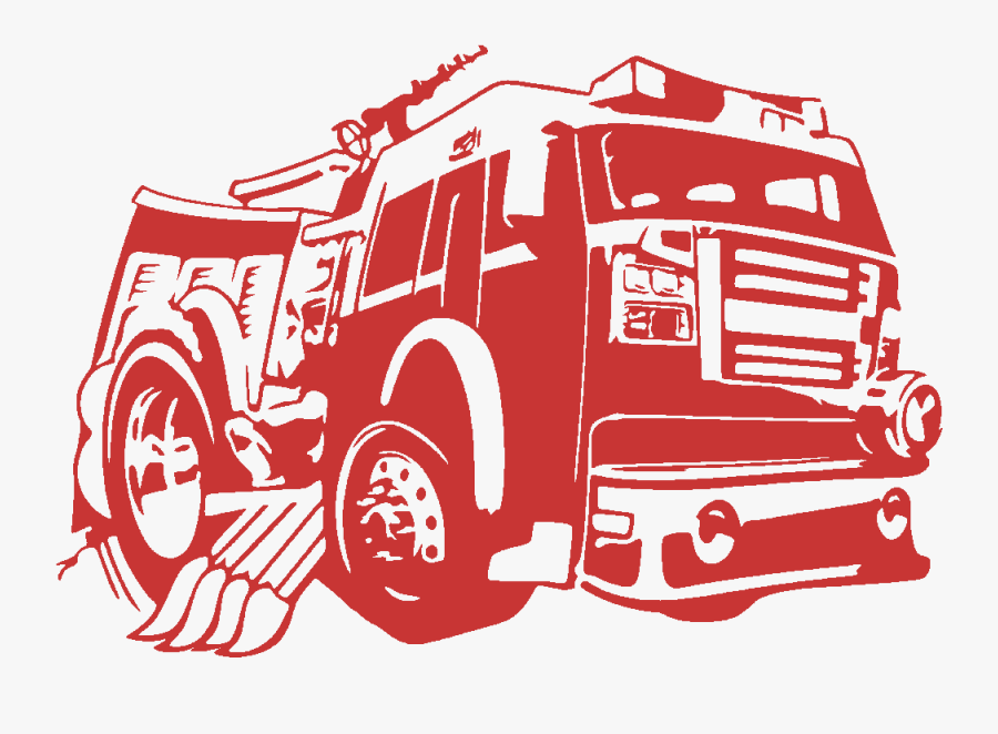 Firetruck Clipart Pink - Stickers Camion De Pompier, Transparent Clipart