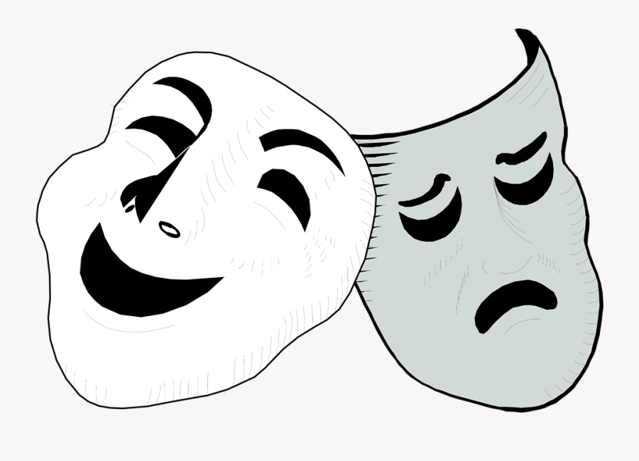 Drama Masks Clipart Transparent Background - Appearance Vs Reality Symbols, Transparent Clipart
