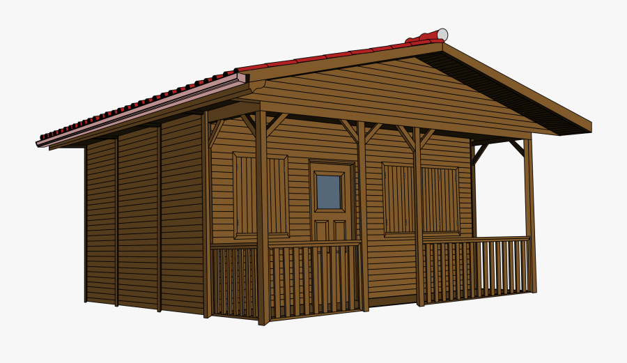 Big Wooden House Clipart Banner Freeuse Download - Wood House No Background, Transparent Clipart