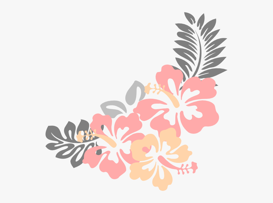 Hibiscus Flower Clip Art - Border Hawaiian Flower Clipart, Transparent Clipart