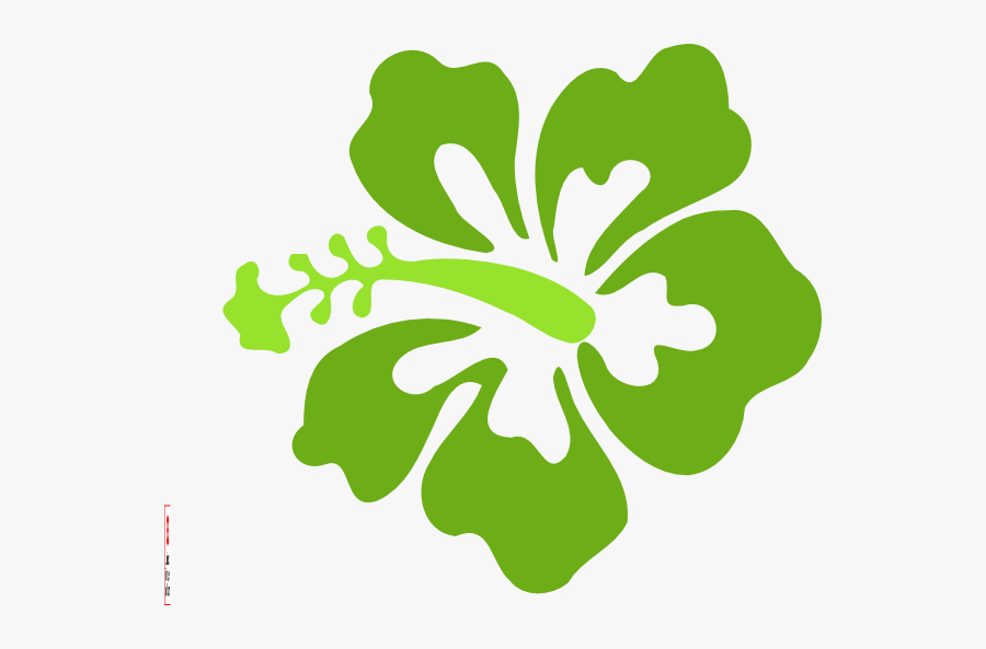Green Hibiscus Flower Clipart, Transparent Clipart