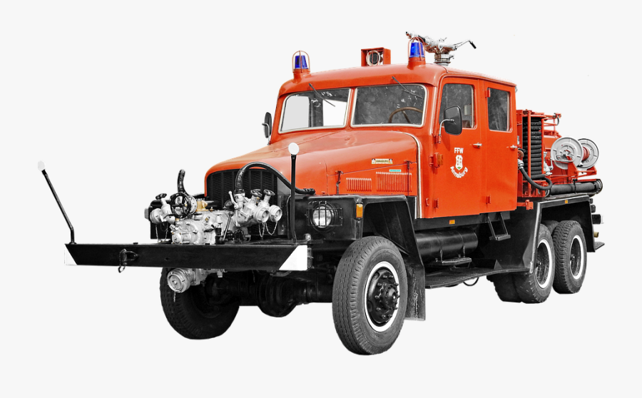 Fire Engine, Transparent Clipart