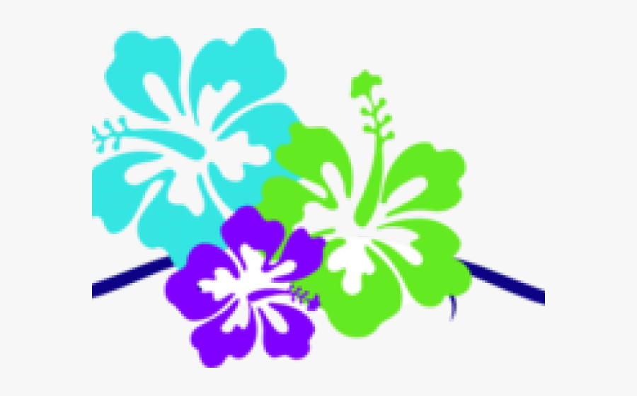 Border Clipart Hibiscus - Blue Flowers Clip Art Border, Transparent Clipart