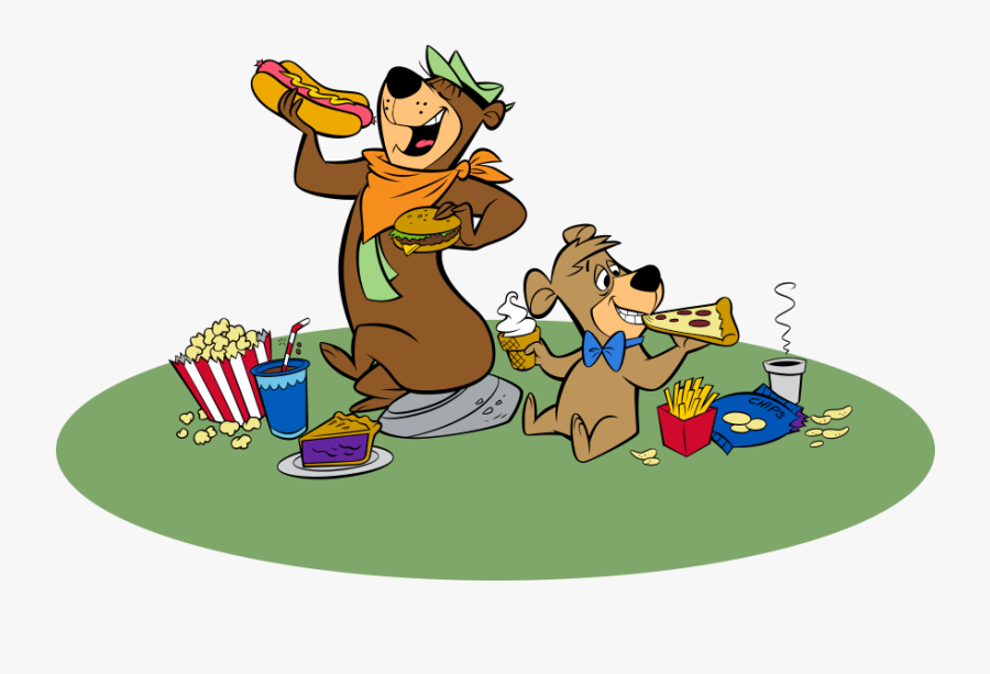 Yogi & Boo Boo Having A Picnic - Labor Day Yogi Bear, Transparent Clipart