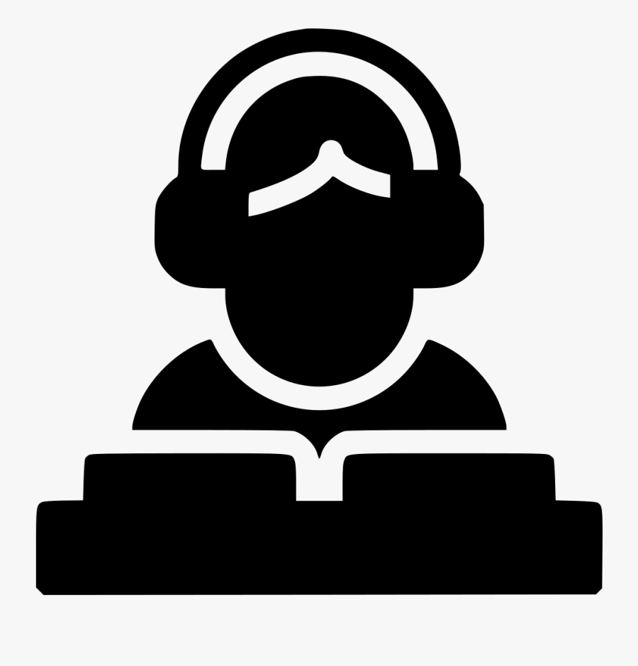 Transparent Dj Clipart Black And White - Portable Network Graphics, Transparent Clipart